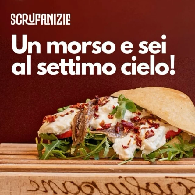 È il panino che porta il nostro nome: Scrufanizie! 😎🥪
Dentro ci trovi tutto: rucola, burrata, acciughe, pomodoro fresco e polvere di peperone. Un mix esplosivo che non puoi perderti! 🤤🔥

Passa in bottega, ordina lo Scrufanizie e abbinalo a una birra artigianale o un bel calice di vino. 🍻🍷 Il posto perfetto per una pausa golosa in pieno centro storico!

E se preferisci stare a casa, nessun problema: ordina su Deliveroo o JustEat e te lo portiamo noi! 🚴‍♂️🍽️

𝑺𝑪𝑹𝑼𝑭𝑨𝑵𝑰𝒁𝑰𝑬: 𝒍𝒂 𝒕𝒂𝒏𝒂 𝒅𝒆𝒊 𝒈𝒉𝒊𝒐𝒕𝒕𝒊 𝒏𝒆𝒍 𝒄𝒆𝒏𝒕𝒓𝒐 𝒔𝒕𝒐𝒓𝒊𝒄𝒐 𝒅𝒊 𝑷𝒆𝒓𝒖𝒈𝒊𝒂
📅 Dal martedì al giovedì: 10.30 / 21.00 
Venerdì e sabato: 11.00 - 15.00 / 17.30 - 22.30
📍 Via del Sole, 6
☎️ 329 793 4924
🛍 Consegna a domicilio con #Deliveroo #justeat 

#centrostoricoperugia #Perugia #food #panini #prodottilocali #foodlovers